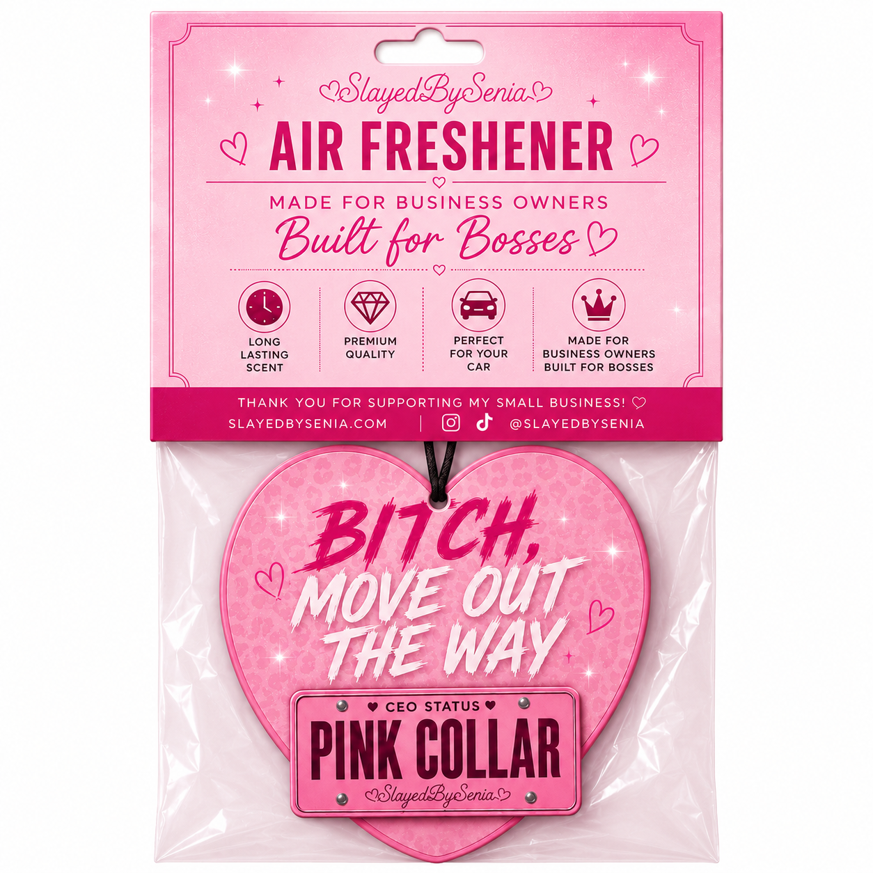 Pink Collar CEO Air Freshener