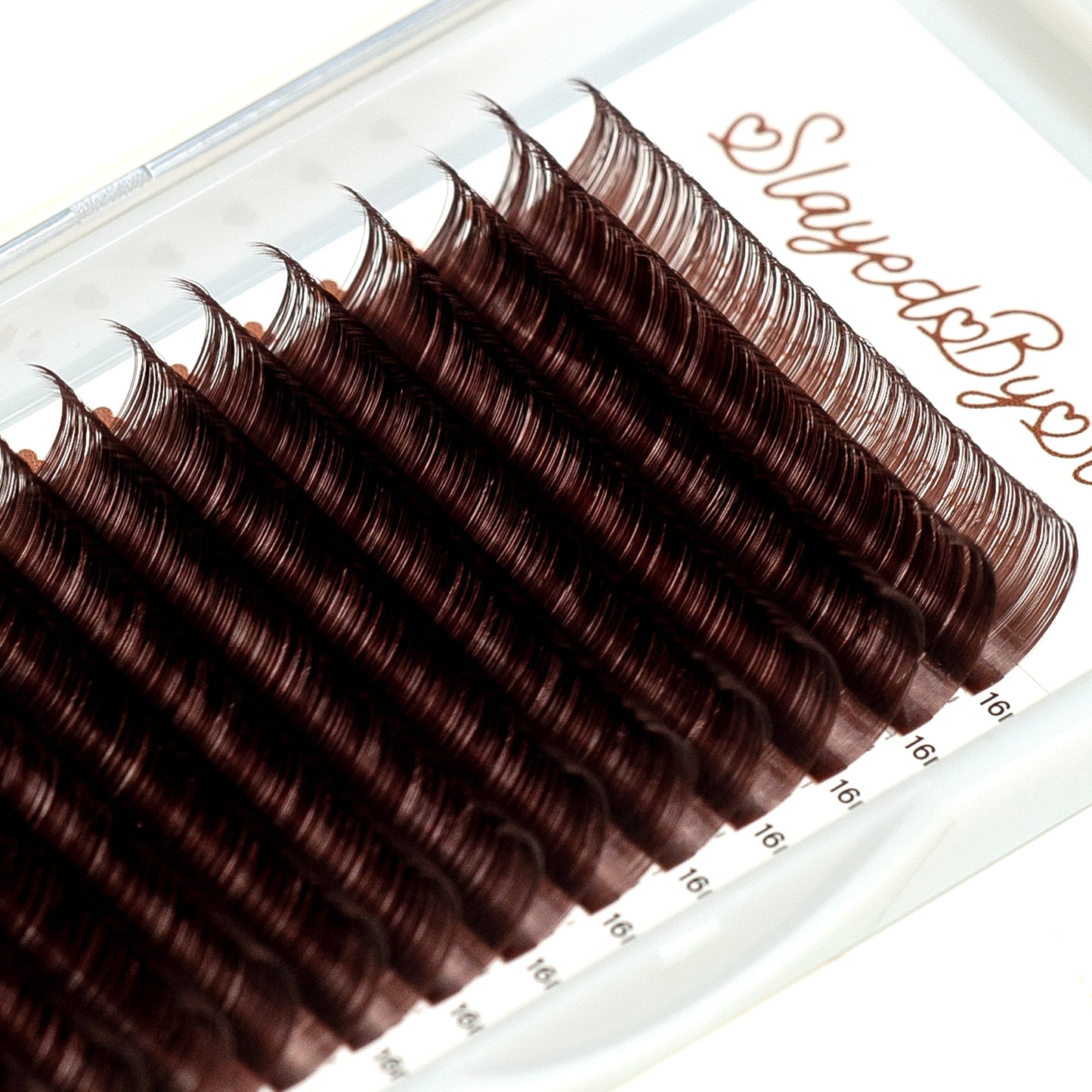 BROWN Premium Mink MIX Lash Tray Classic 0.15 D-MIX 12-18mm