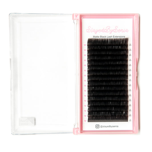 ULTRA-MATTE Black D Curl Lash Trays 0.03 0.05