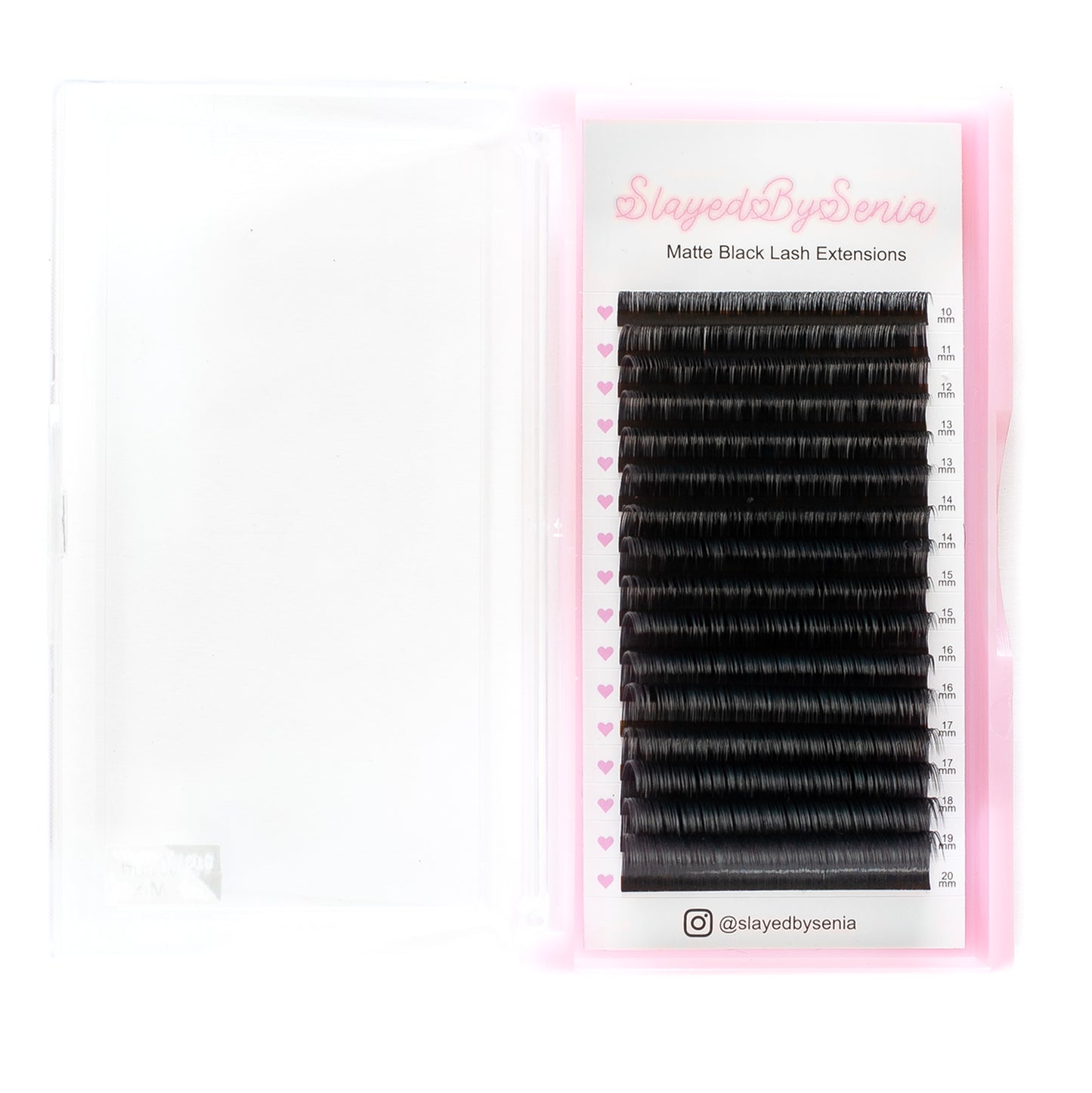 ULTRA-MATTE Black DD Curl Lash Trays 0.03 0.05