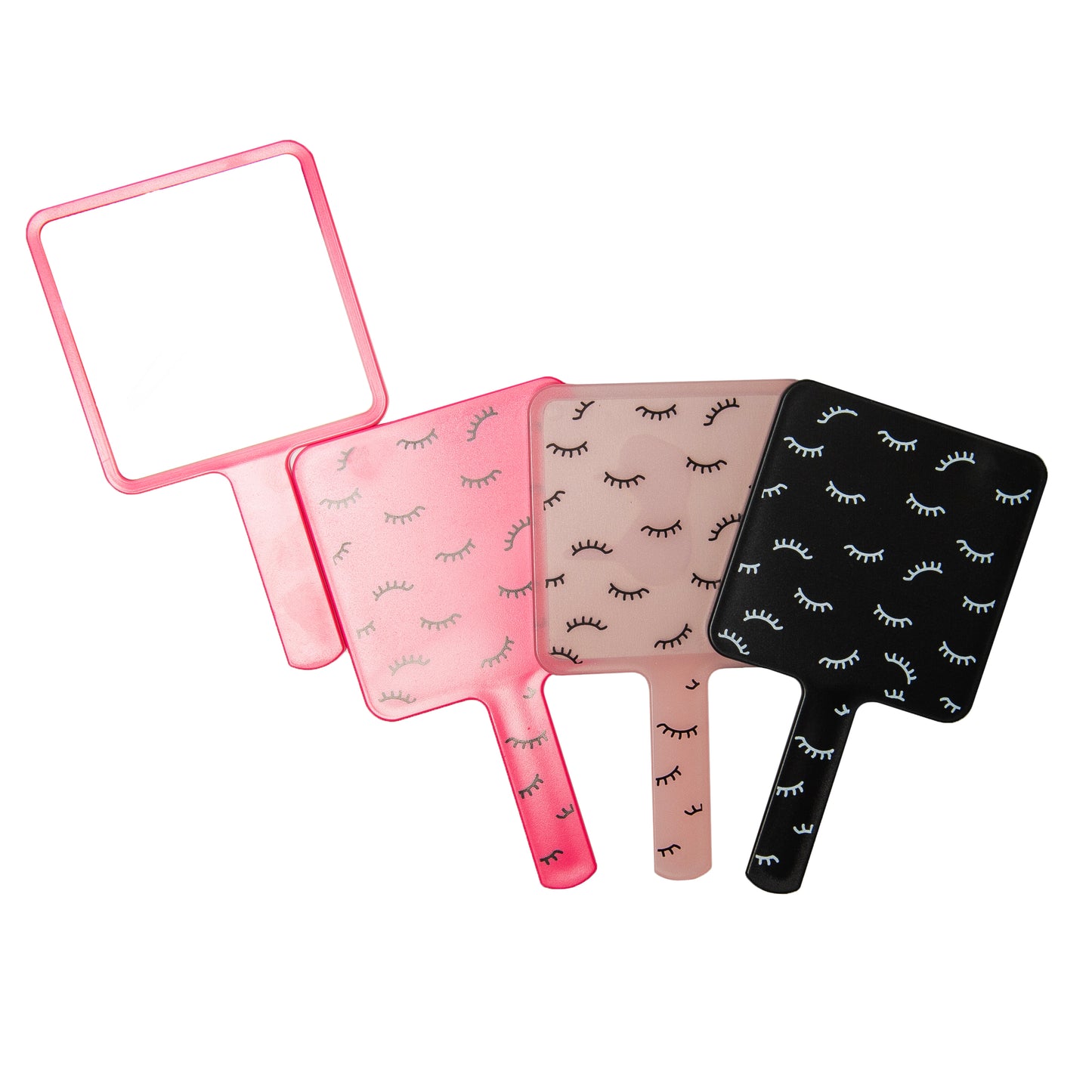 Eyelash pattern handheld mirror