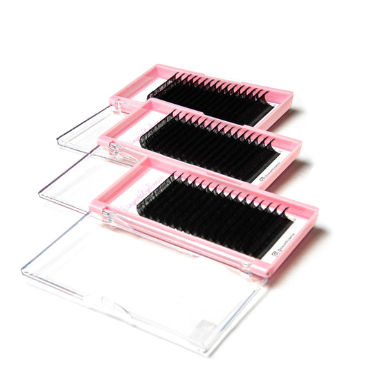 CLASSIC ULTRA-MATTE Black Lash Trays 0.15 Mix